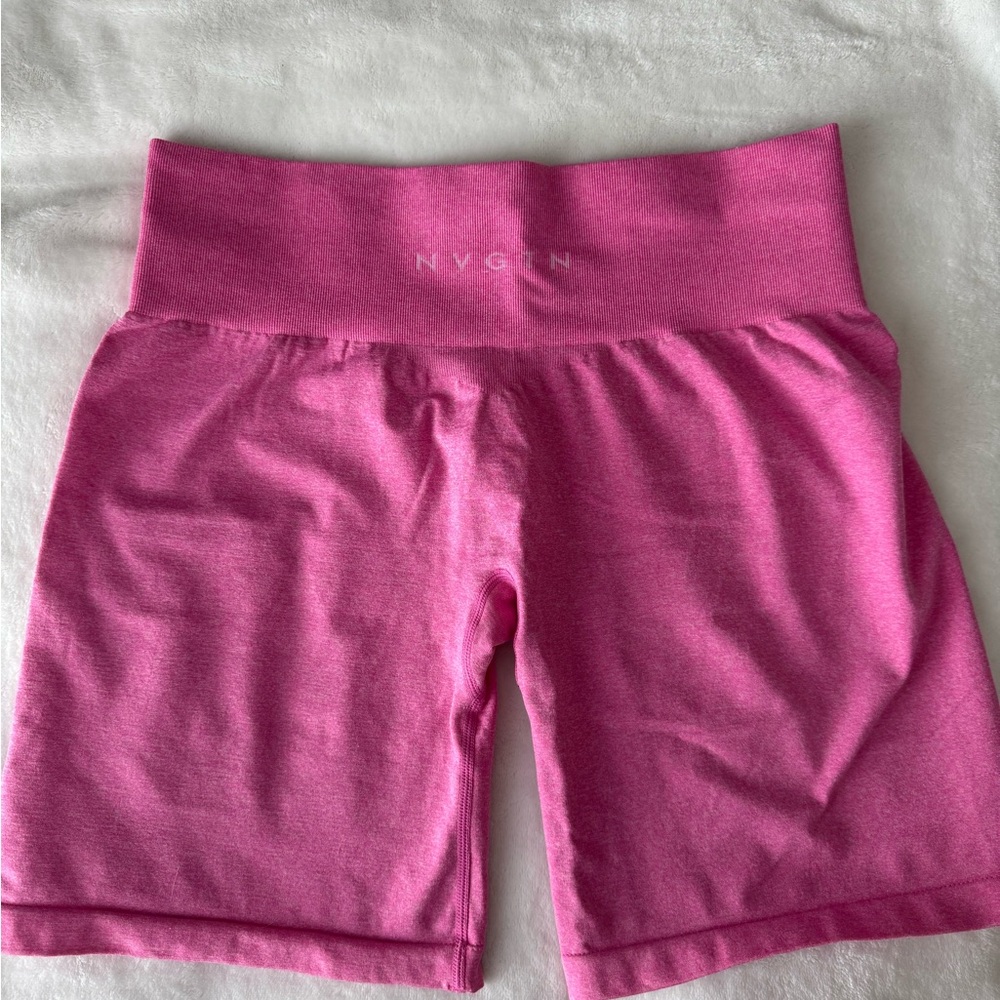 NVGTN Pink Bike Shorts High Waist Seamless - Picture 2 of 4